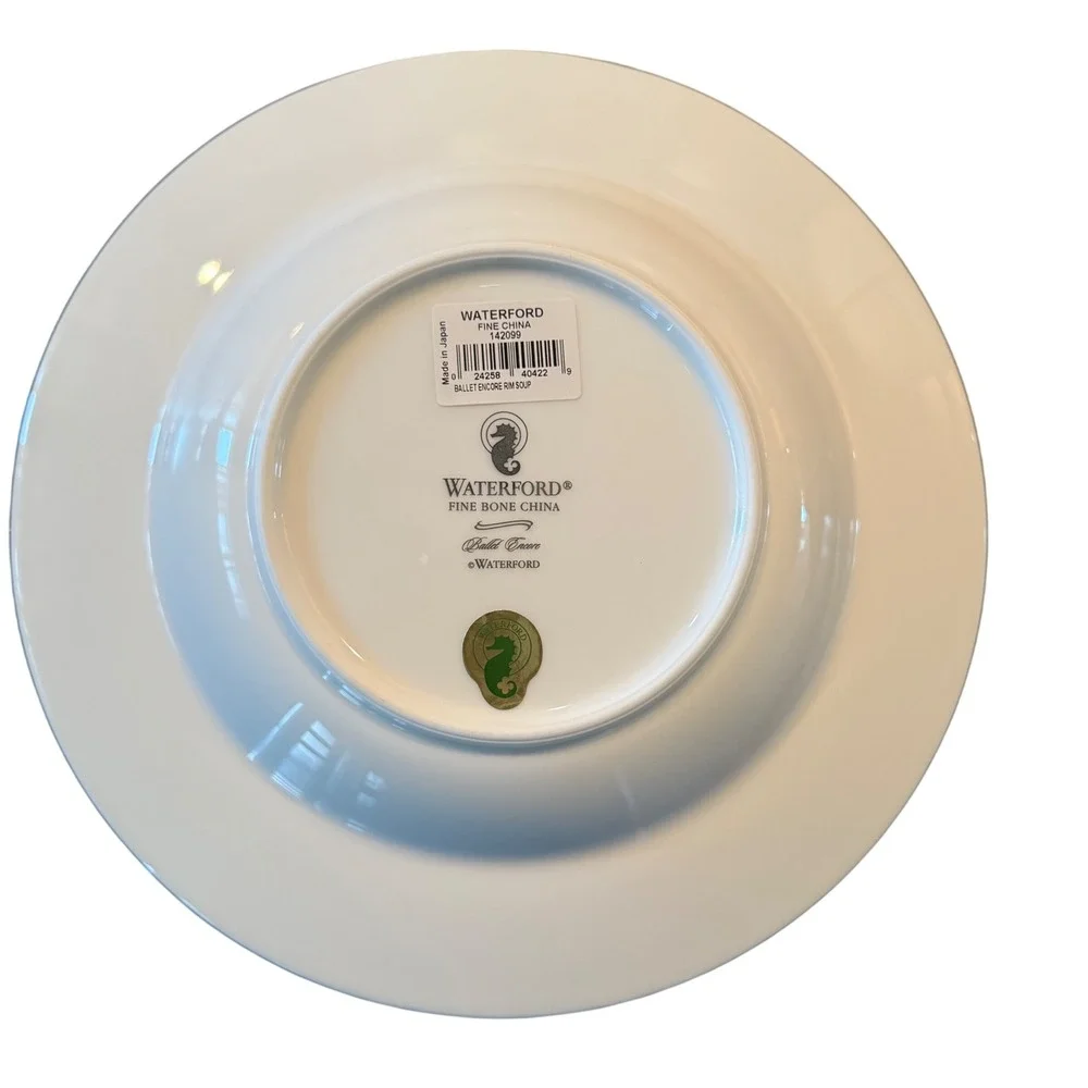 Waterford Ballet Encore Rim Soup Bowl Fine Bone China NWT Discontinued 2006-2009